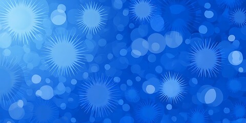 Simple abstract blue scattered soft circles decorative sun elements pattern
