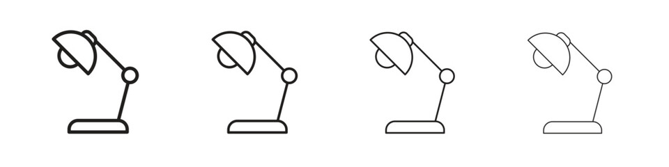 Fototapeta premium Desk lamp icon. Vector isolated pictograms.