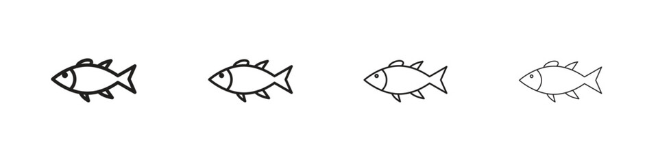 Fototapeta premium Fish icon. Vector isolated pictograms.