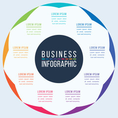 Circle Infographic Design 9 Options