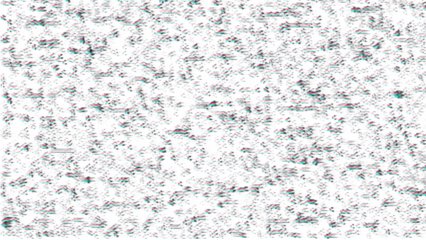 Abstract glitch background with digital artifacts and noise isolated on transparent background