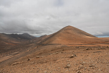 Valle de Vallebrón, paisaje árido del norte de Fuerteventura