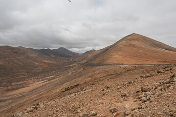Valle de Vallebrón, paisaje árido del norte de Fuerteventura