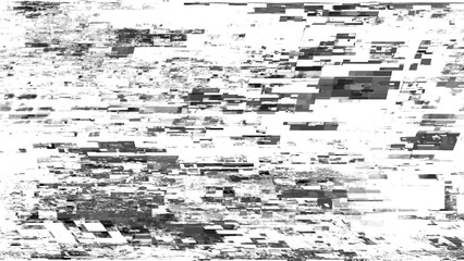 Obraz premium Abstract glitch background with digital pixel noise effect isolated on transparent background