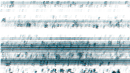 Abstract glitch background with digital pixel noise effect isolated on transparent background