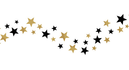 Naklejka premium Decorative gold and black stars pattern for design concept 