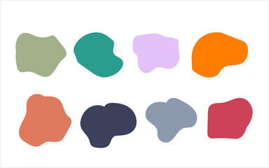 Organic round shape abstract vector background