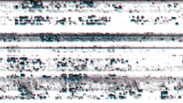 Abstract glitch background with digital pixel noise effect isolated on transparent background