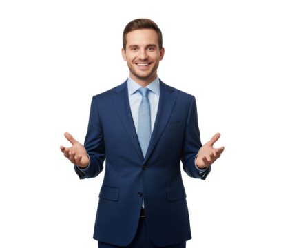 Open palms held forward at chest level in a welcoming gesture inviting people to review an offer about service benefits or savings, useful for customer instructions about signups or account updates