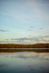 sunset over the lake