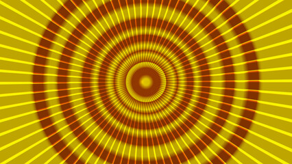 Yellow and brown radial pattern abstract background design
