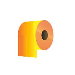 Orange toilet tissue