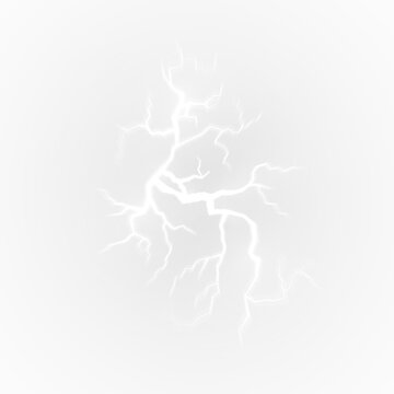 Silver lightning burst with glowing electric flash and dynamic thunder energy.