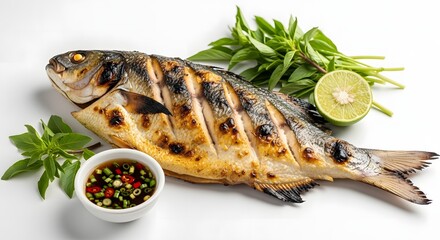 Grilled Fish with Lime and Basil