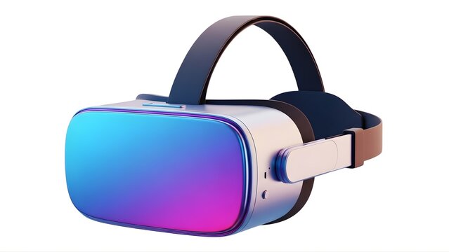 Vr headset virtual reality gaming metaverse oculus rift holographic technology augmented reality device design on transparent background