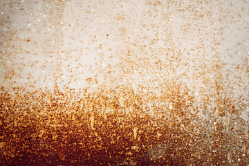 Rust and peeling paint on light metal texture