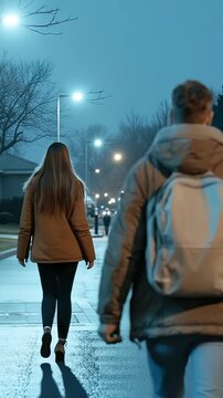 Violence threat concept: stalking risk, female safety, targeted fear, urgent danger, individual harm, security issue, systemic problem, justice need, legal response, protective measure, victim aid