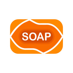Golden soap icon isolated on transparent background