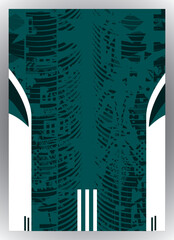 Clean White and Green Liquid Wave Pattern Vector - Modern Sportswear Jersey Template