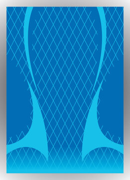 Clean Blue Geometric Sportswear Sublimation Pattern Design - Diamond Mesh Soccer Tennis Jersey Template