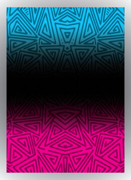Vibrant Neon Gradient Tribal Abstract Sublimation Pattern Design - Geometric Mandala Sportswear Jersey