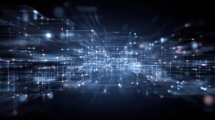 Dynamic lines and glowing points weave together to form a mesmerizing digital landscape.