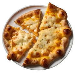 Cheese Pizza with Herbs – Top View