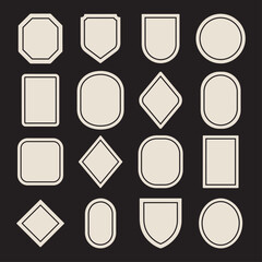 Heraldic elements set illustration banner vector design