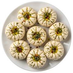 Creamy Cheese Balls with Herbs – Top View
 