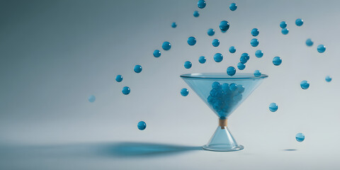 Harmonious Stillness: A Minimalist Conceptual Capture of Scattered Fragments Converging into a Captivating Funnel