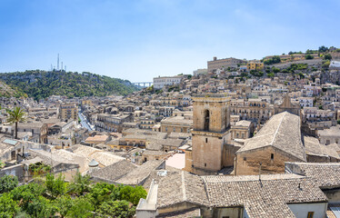 A beautiful view of the Baroque Town of Modica, Sicily