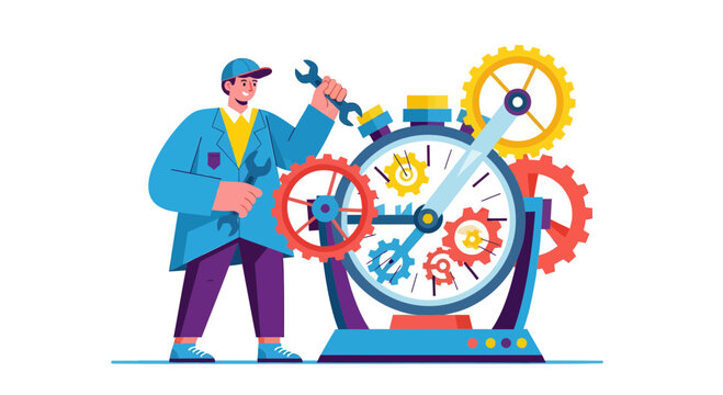 Clockwork Mastery: An Illustration of Engineering and Precise Timekeeping Concepts