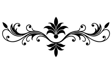 vintage floral design divider victor illustration