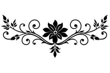 vintage floral design divider victor illustration