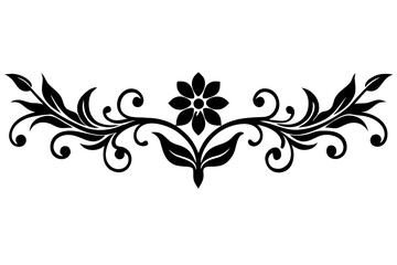 vintage floral design divider victor illustration