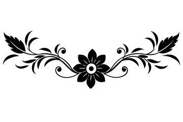 vintage floral design divider victor illustration