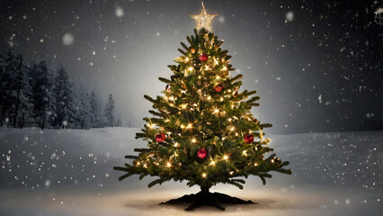 Obraz premium christmas tree and decorations