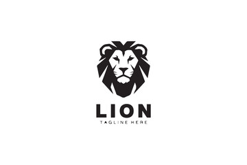 lion head logo vector emblem mane badge for branding identity
