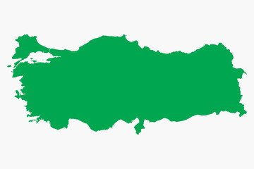 Vector graphic artwork suitable for print and web containing flat detailed map of TURKEY