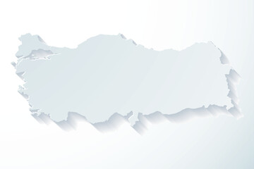 Fototapeta premium Vector graphic artwork suitable for print and web containing flat detailed map of TURKEY