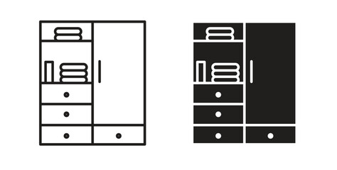 Big closet icon isolated vector Illustration. Vector pictogram for web and app