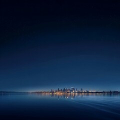 night view of the sea