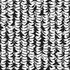Abstract curve pattern. Black white chaotic texture. Dynamic vertical rhythm. Vector modern illustration