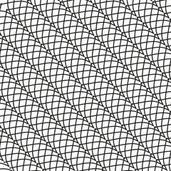 Diagonal mesh pattern. Rhombus grid structure. Intersecting line background. Vector geometric texture.