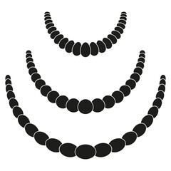 Semicircle dots formation. Curve pattern Vector element. Abstract geometric shape. White background figure.