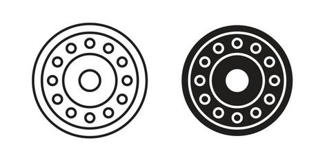 Car bearing icon isolated vector Illustration. Vector pictogram for web and app
