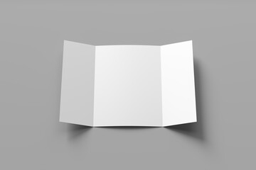 A4 Gate Fold Brochure Mockup on Clean Minimal Background with Realistic Shadows for Branding and Design Presentation