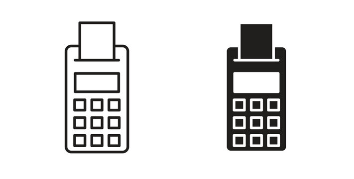 Card machine icon isolated vector Illustration. Vector pictogram for web and app