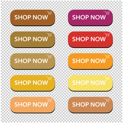 Shop Now button, Shop Now icon EPS 10
