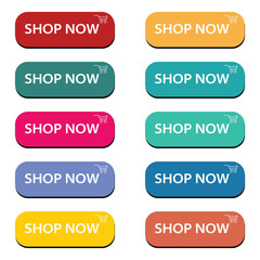 Shop Now button, Shop Now icon EPS 10